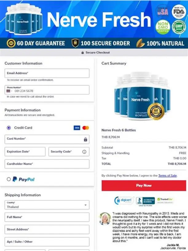 Nerve Fresh™ Payment & Checkout Guarantee
